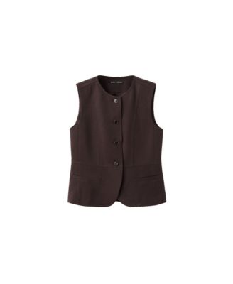 Women's Tailored Crewneck Lyocell-Blend Vest