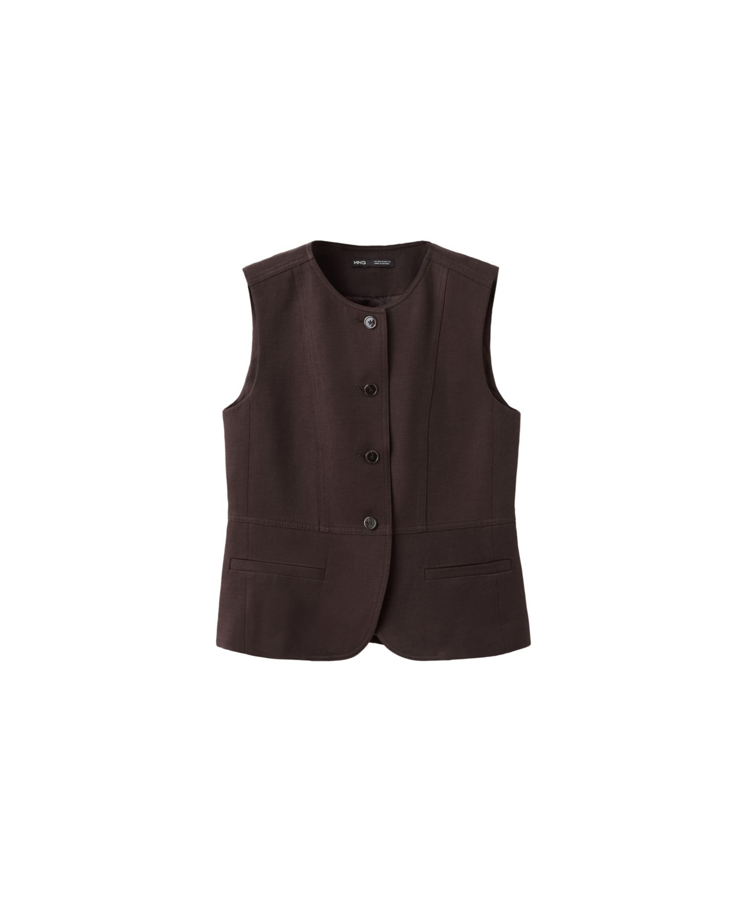 Women's Tailored Crewneck Lyocell-Blend Vest