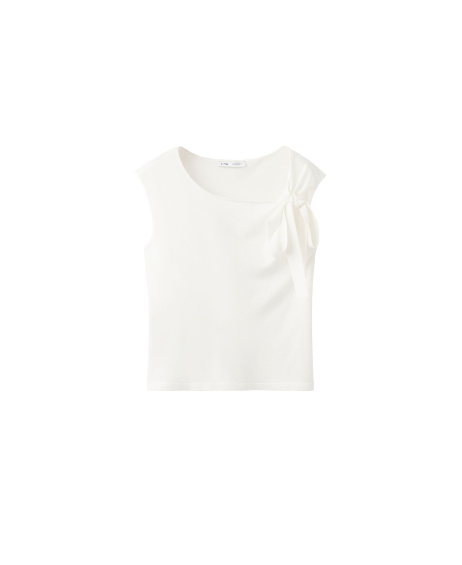 Women's Sleeveless Crewneck Bow-Detail Sweater
