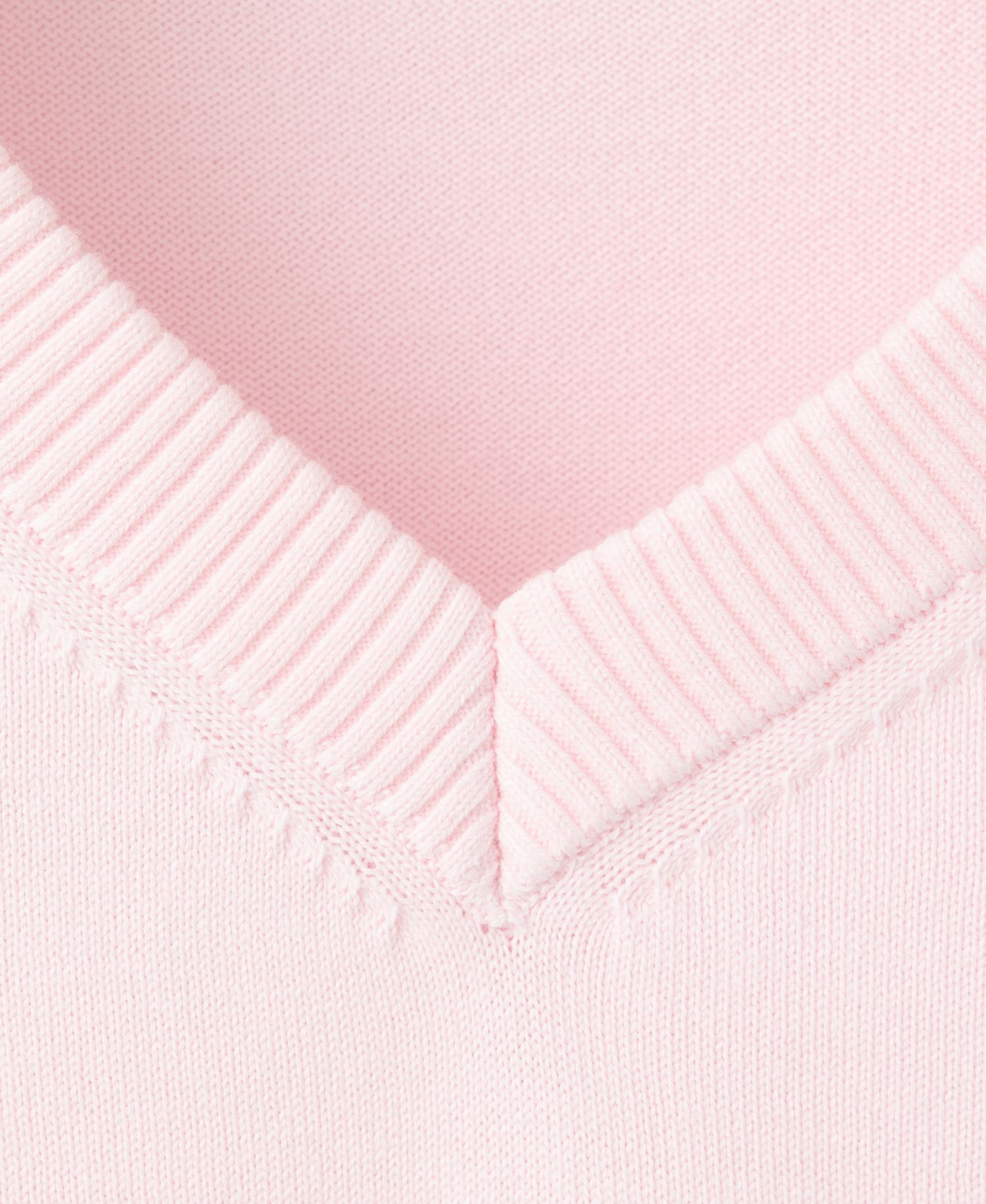 Women's V-Neck Short-Sleeve Ribbed Sweater