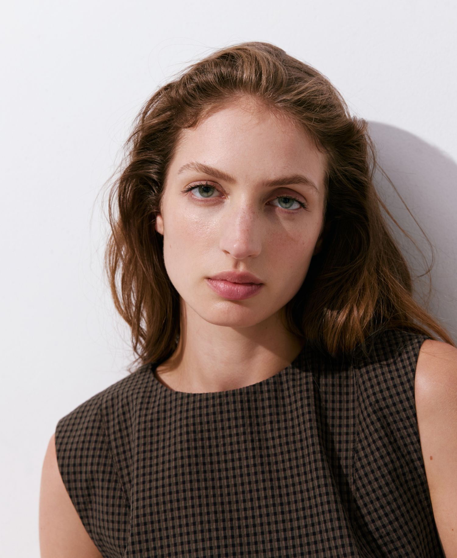 Women's Gingham-Check Cotton Mini Dress