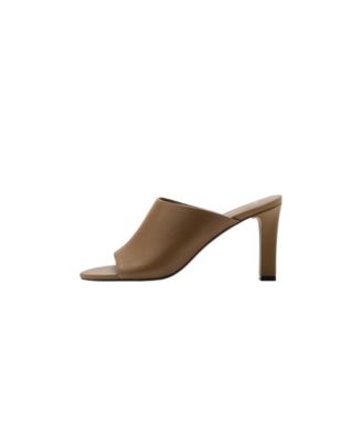 Women's Wide Strap Slingback Leather Sandals