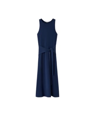 Women's Crewneck Sleeveless Midi Sweater Dress