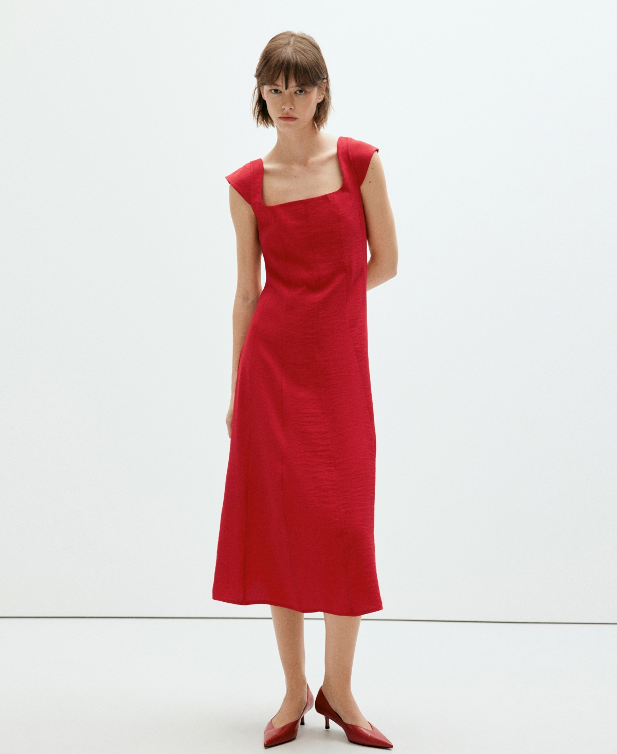 Mango Women's Bow Back A-Line Dress