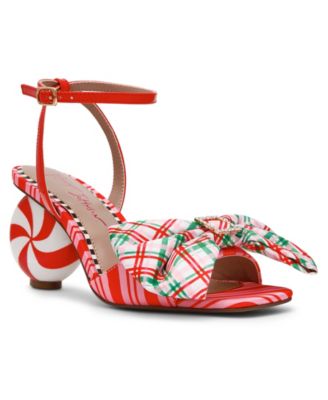 Women's Rudolph Square Toe Ankle Strap Sculptural Heel Sandals