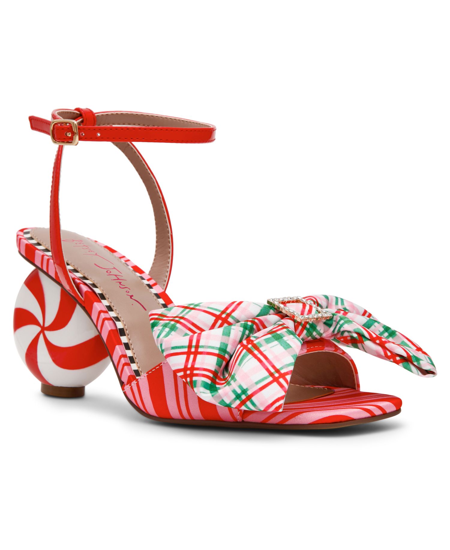 Women's Rudolph Square Toe Ankle Strap Sculptural Heel Sandals