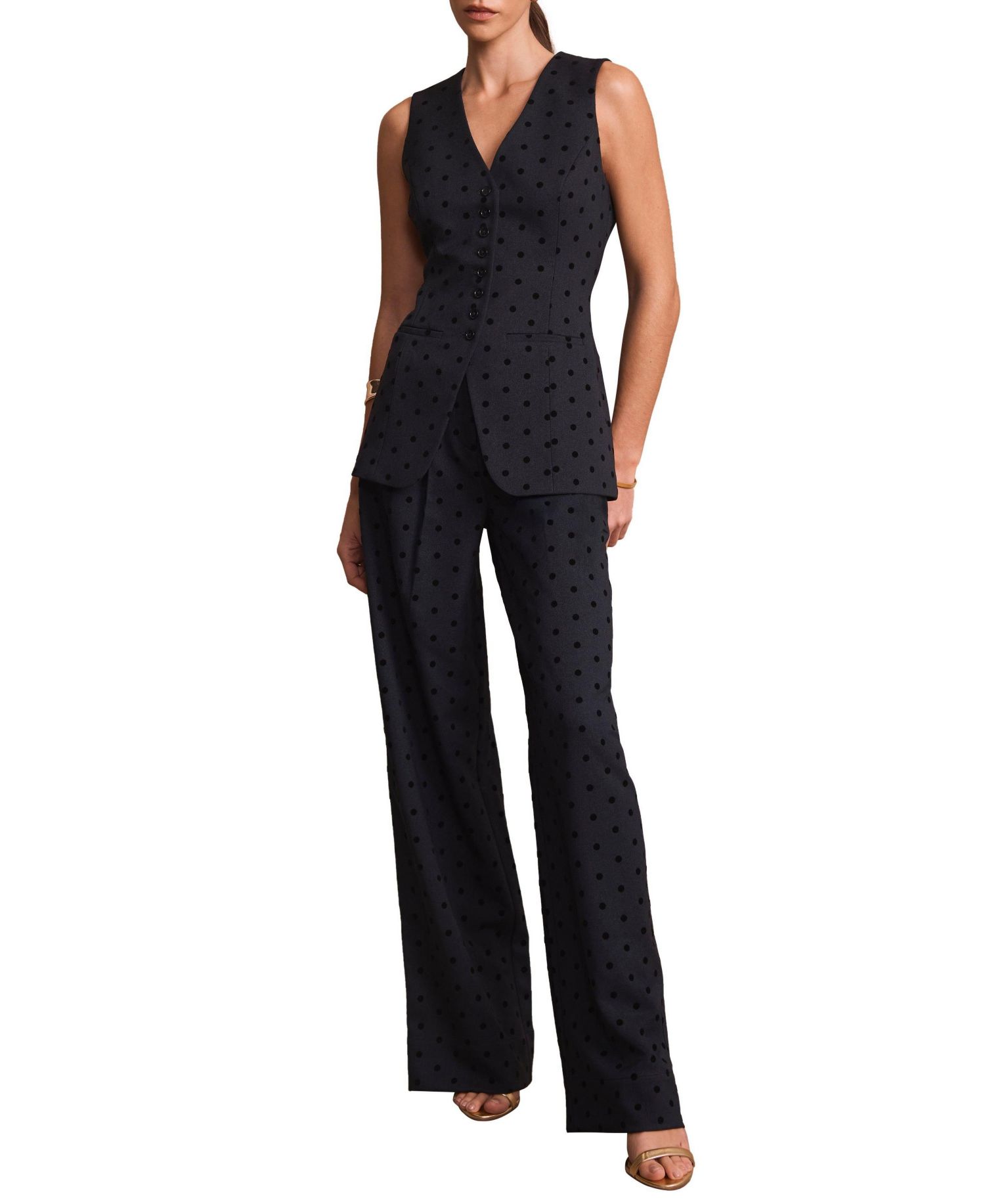 Women's Polka Dot Longline Waistcoat