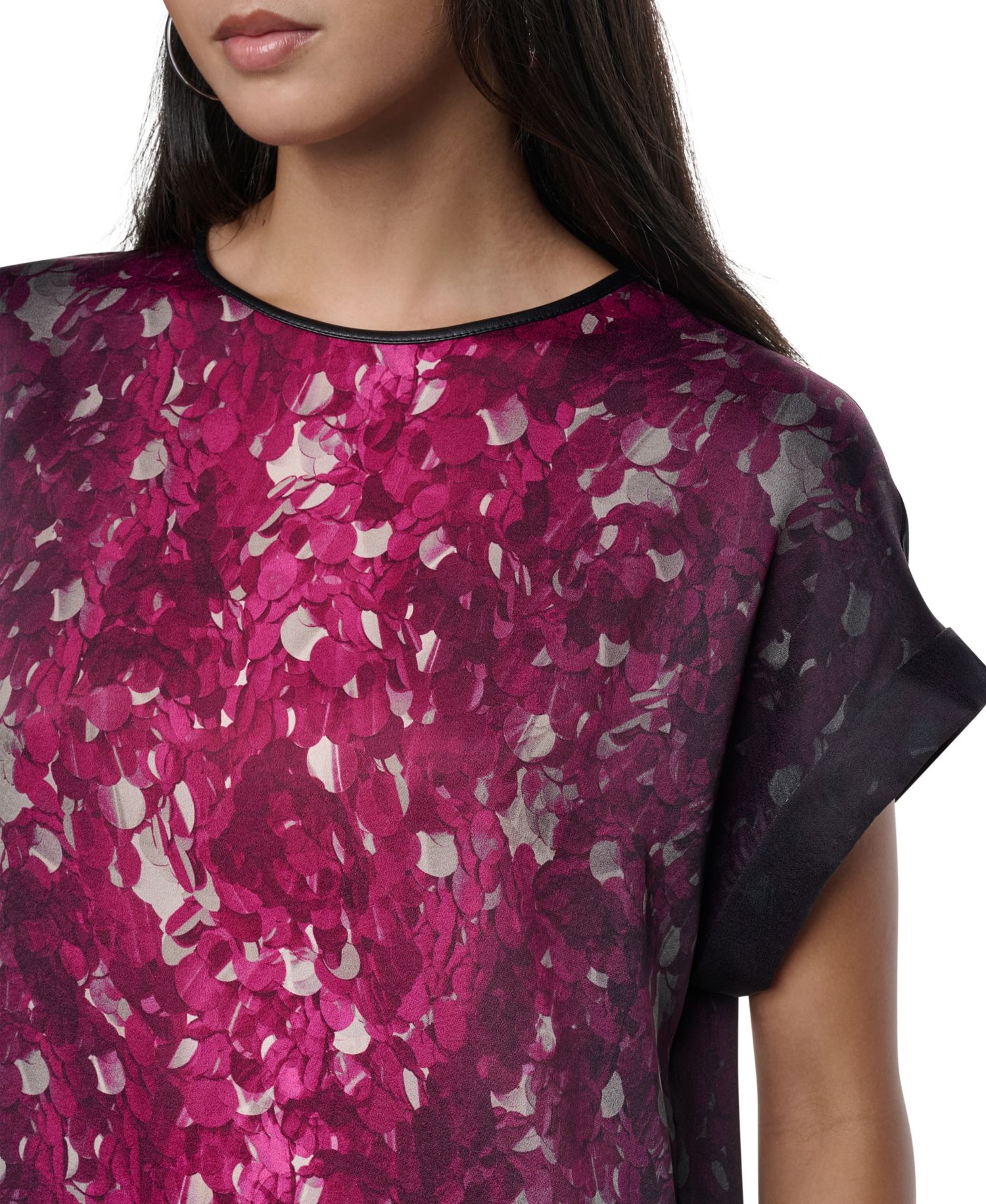 Women's Printed Short-Sleeve Shift Dress