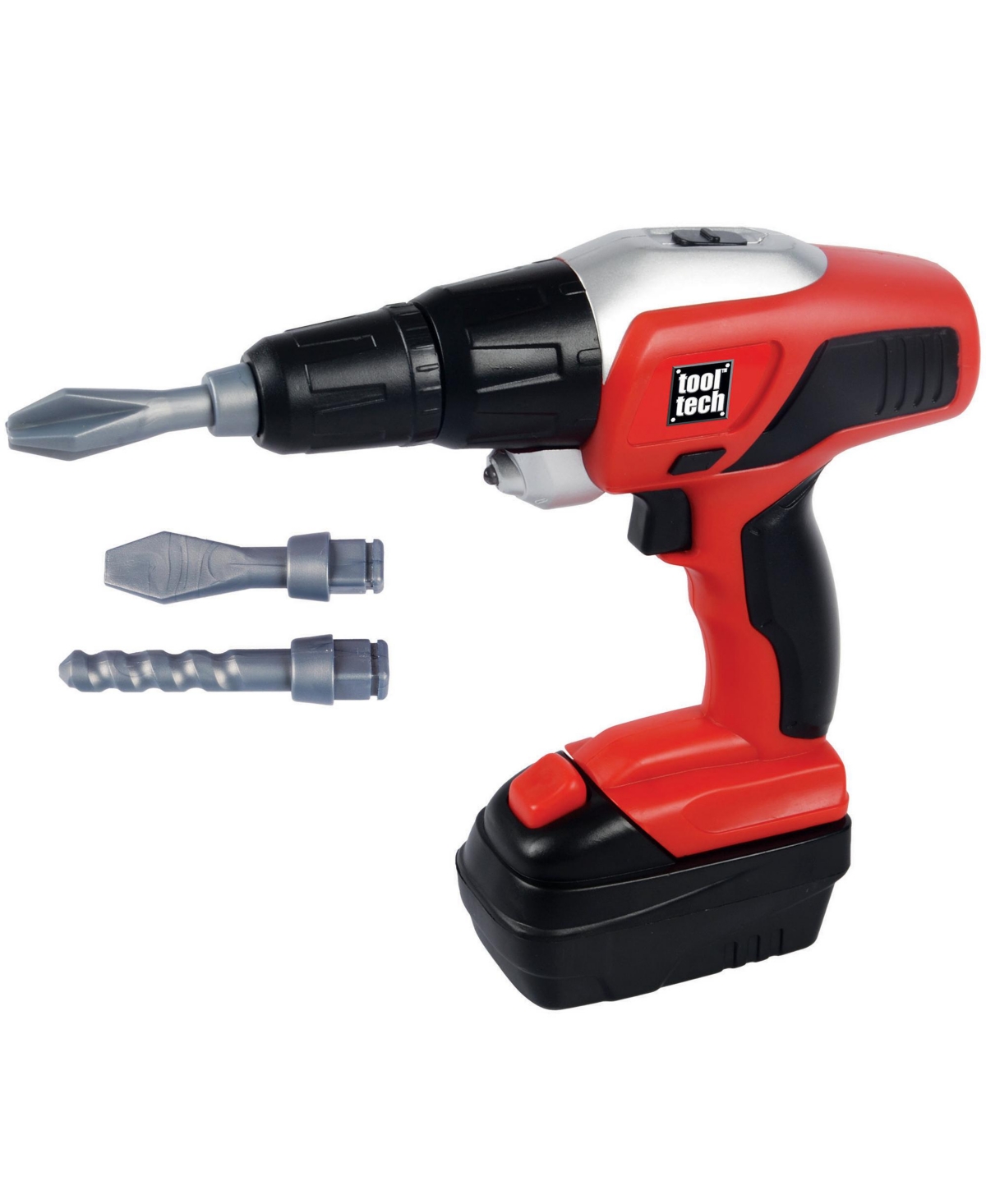 Red Box Tool Tech Led Working Light Power Drill with Interchangeable Bits, 5-Piece Set, Ages 3+