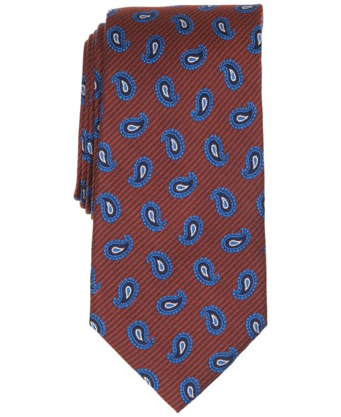 Мужской галстук Ted Baker London Taunton Tossed Pines Paisley Classic Silk Tie, цвет: Коричневый