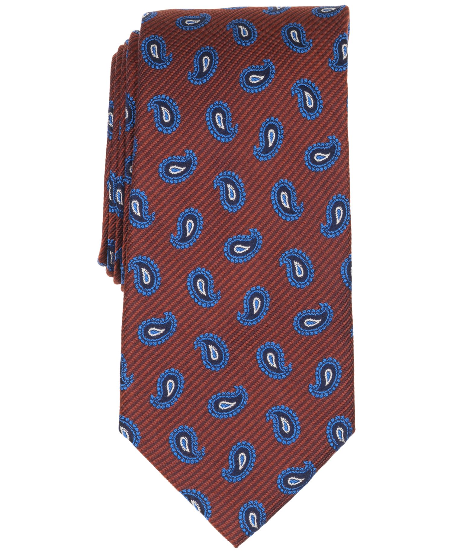 Men's Taunton Tossed Pines Paisley Classic Silk Tie