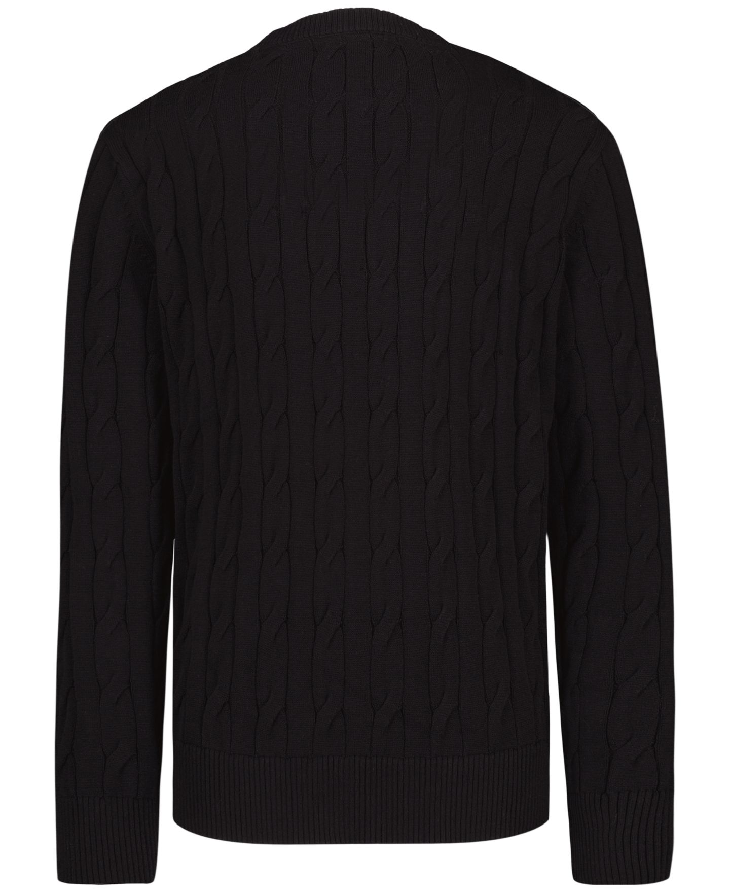 Свитер Tommy Hilfiger Cable-Knit Crewneck Sweater для мальчиков, цвет: Чёрный — фото 2