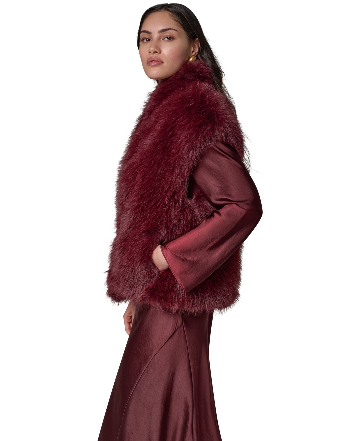 Women's Faux-Fur Sleeveless Vest