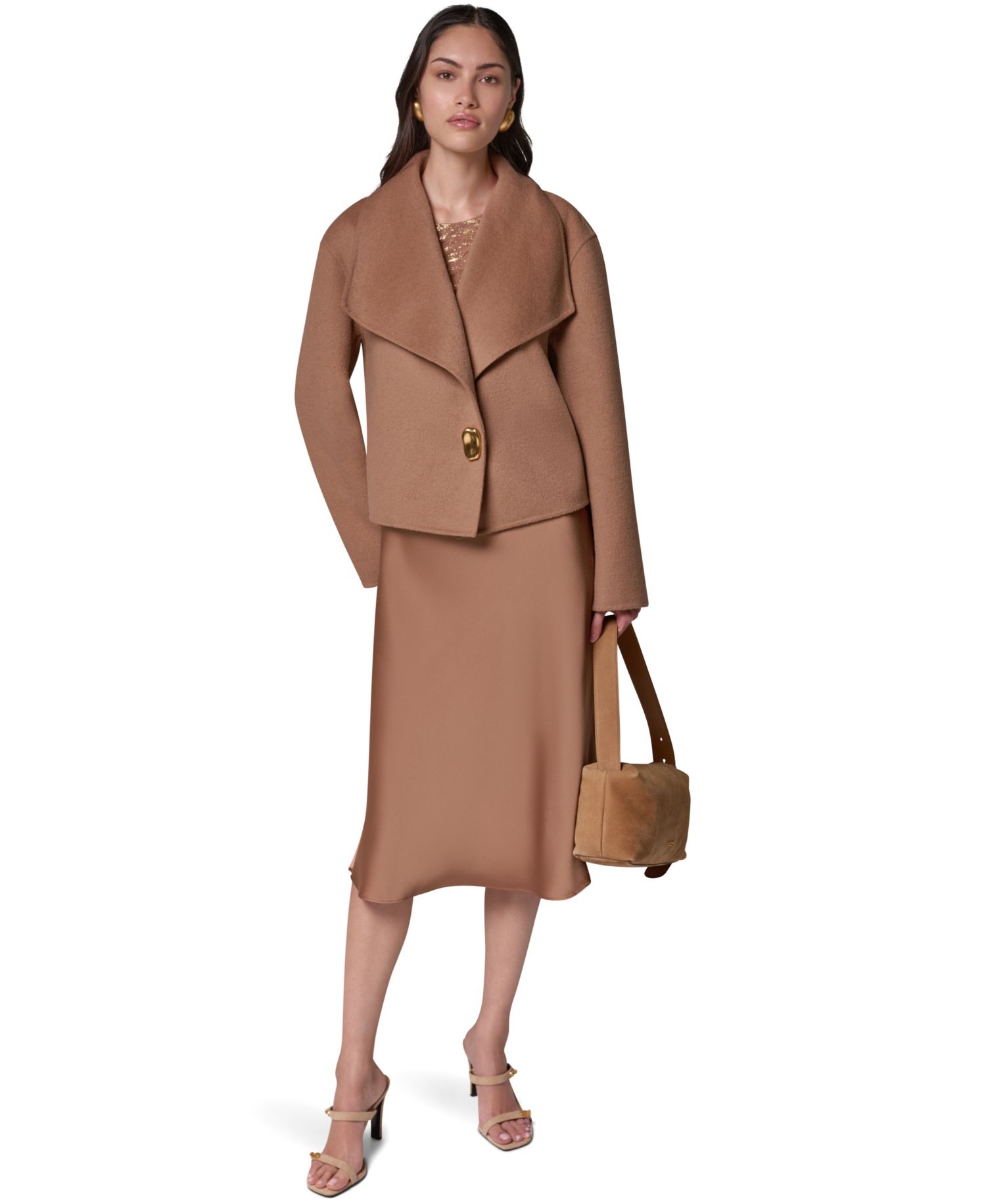 Women's Wrap Short Jacket with Hardware Closure