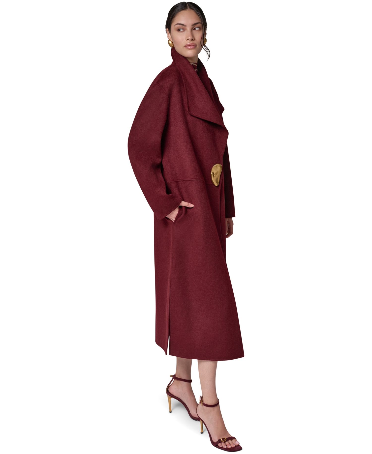 Women's Wool-Blend Oversized Coat