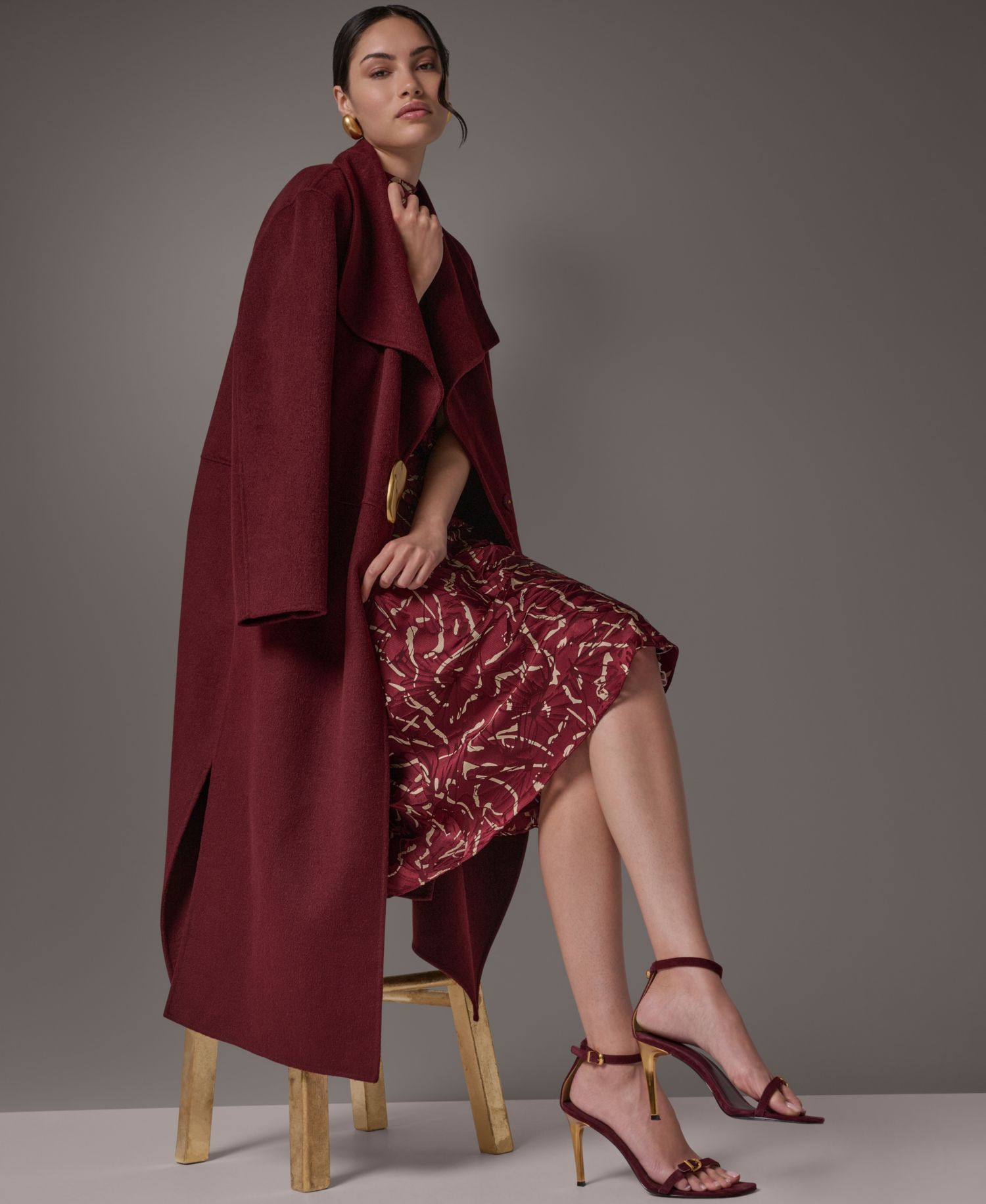 Women's Wool-Blend Oversized Coat