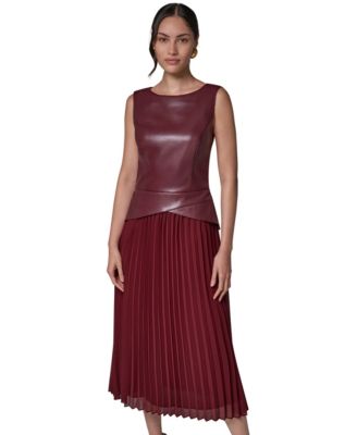 Women's A-Line Sleeveless Midi Dress