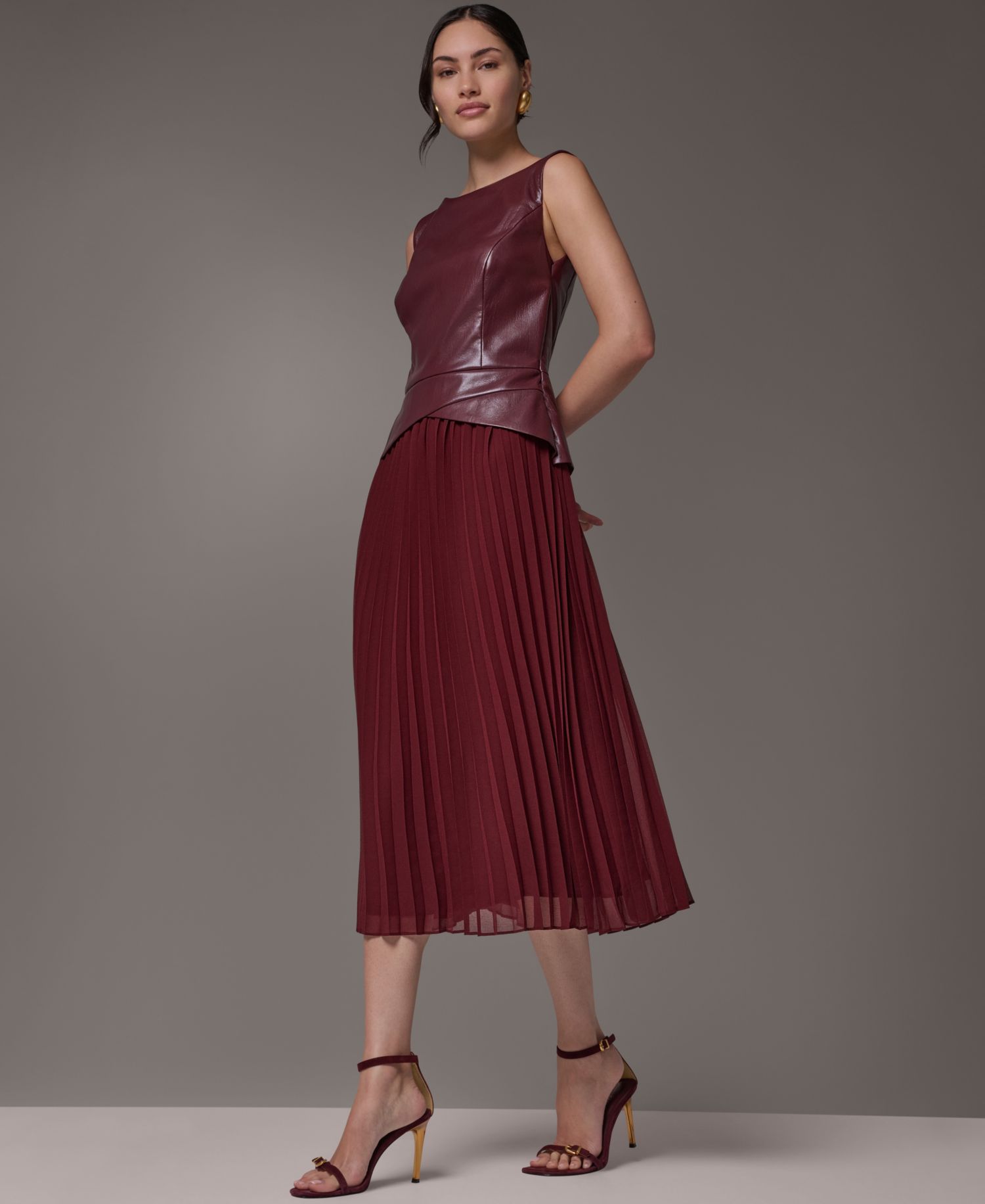Women's A-Line Sleeveless Midi Dress