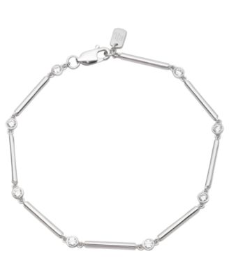 Cubic Zirconia Station Bracelet