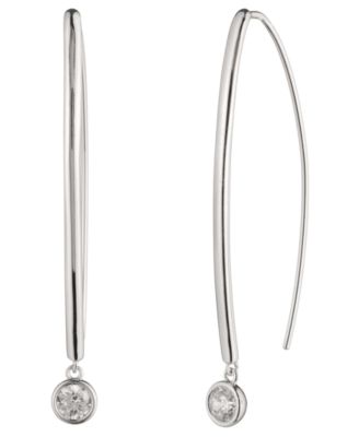 Cubic Zirconia Threader Earrings