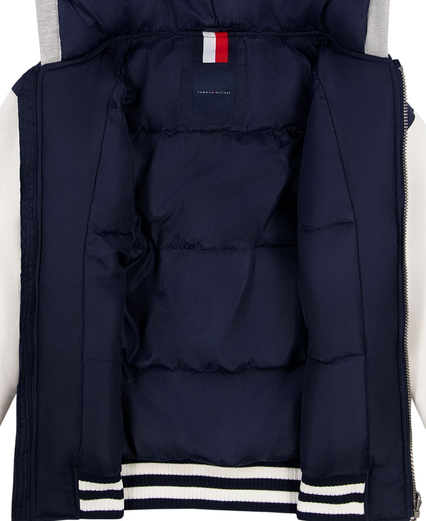 Куртка Tommy Hilfiger Boys' 2-7 Hooded Fleece-Lined Bomber, цвет: Тёмно-синий — фото 5