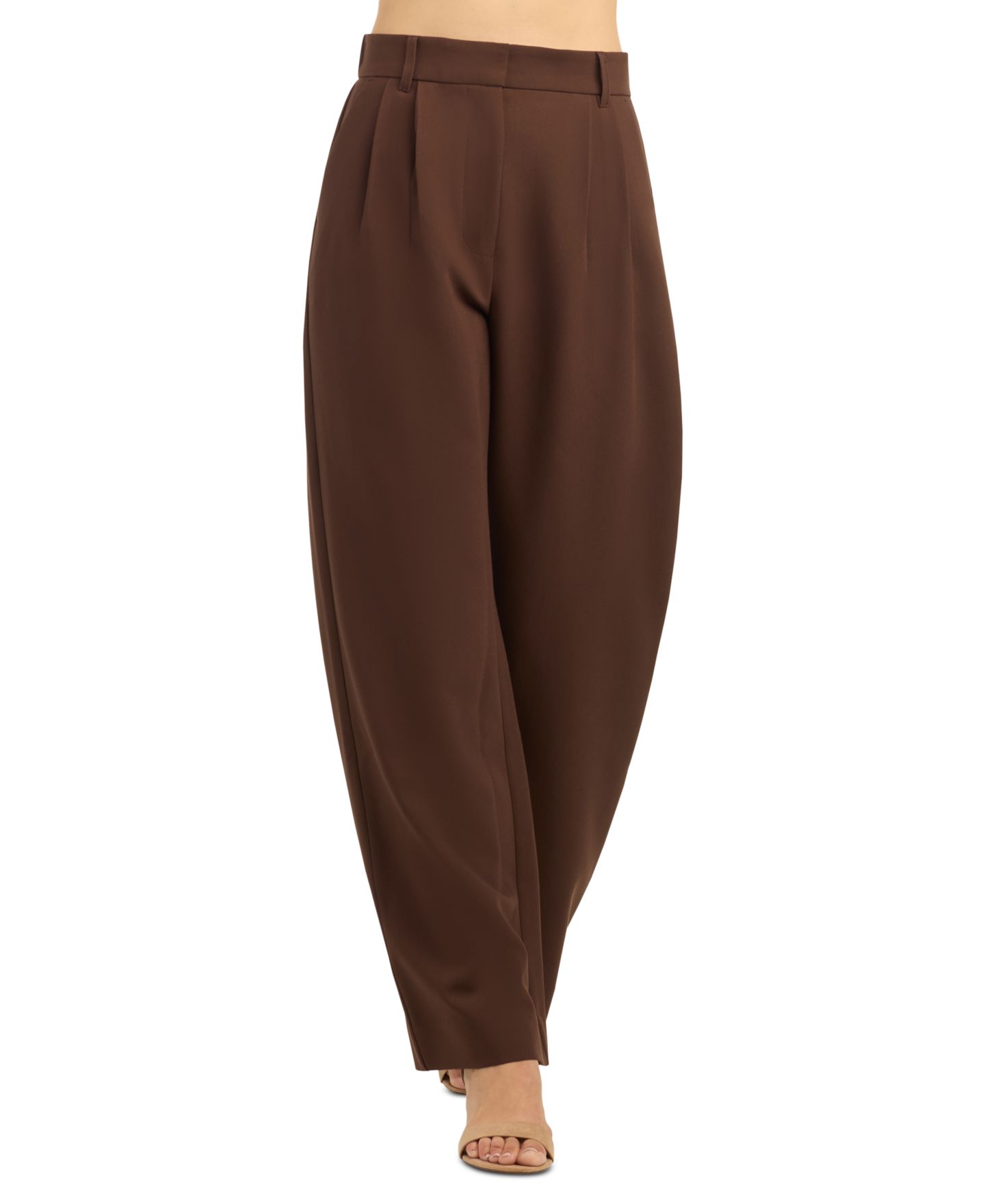 Женские брюки BCX Juniors' Soft-Stretch Pleated Wide-Leg, цвет: Шоколадный — фото 1