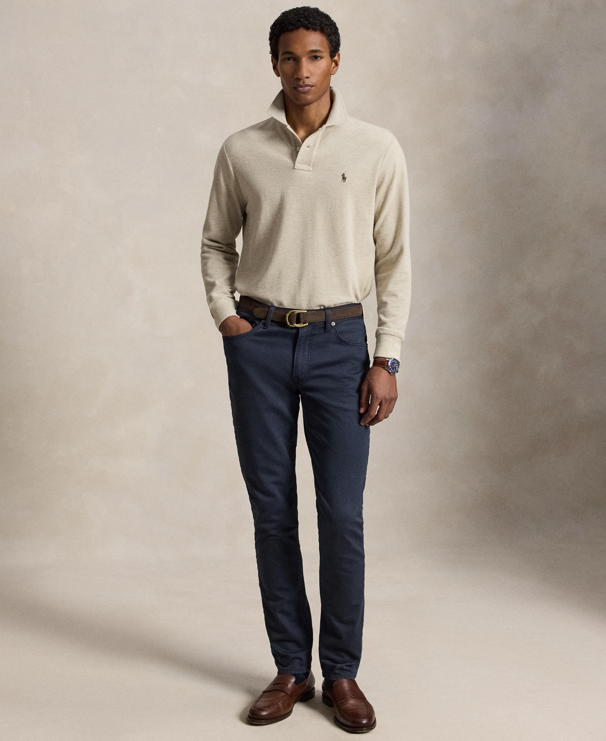 Polo Ralph Lauren Men's Classic Fit Long Sleeve Mesh