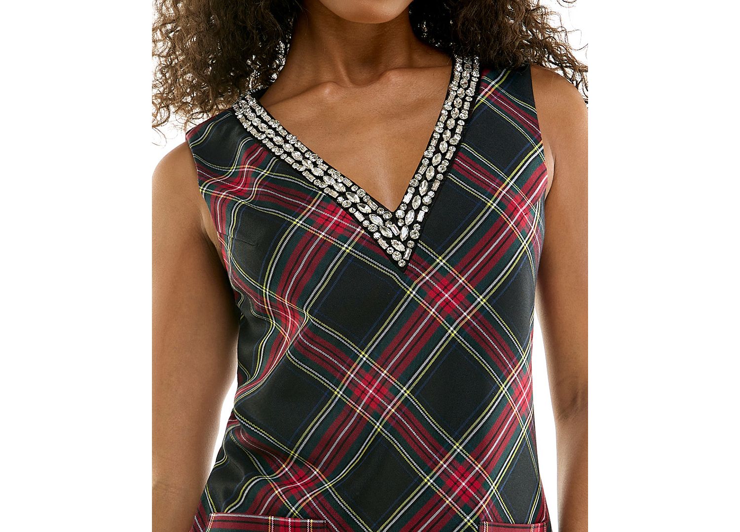 Juniors' Plaid Mini Dress