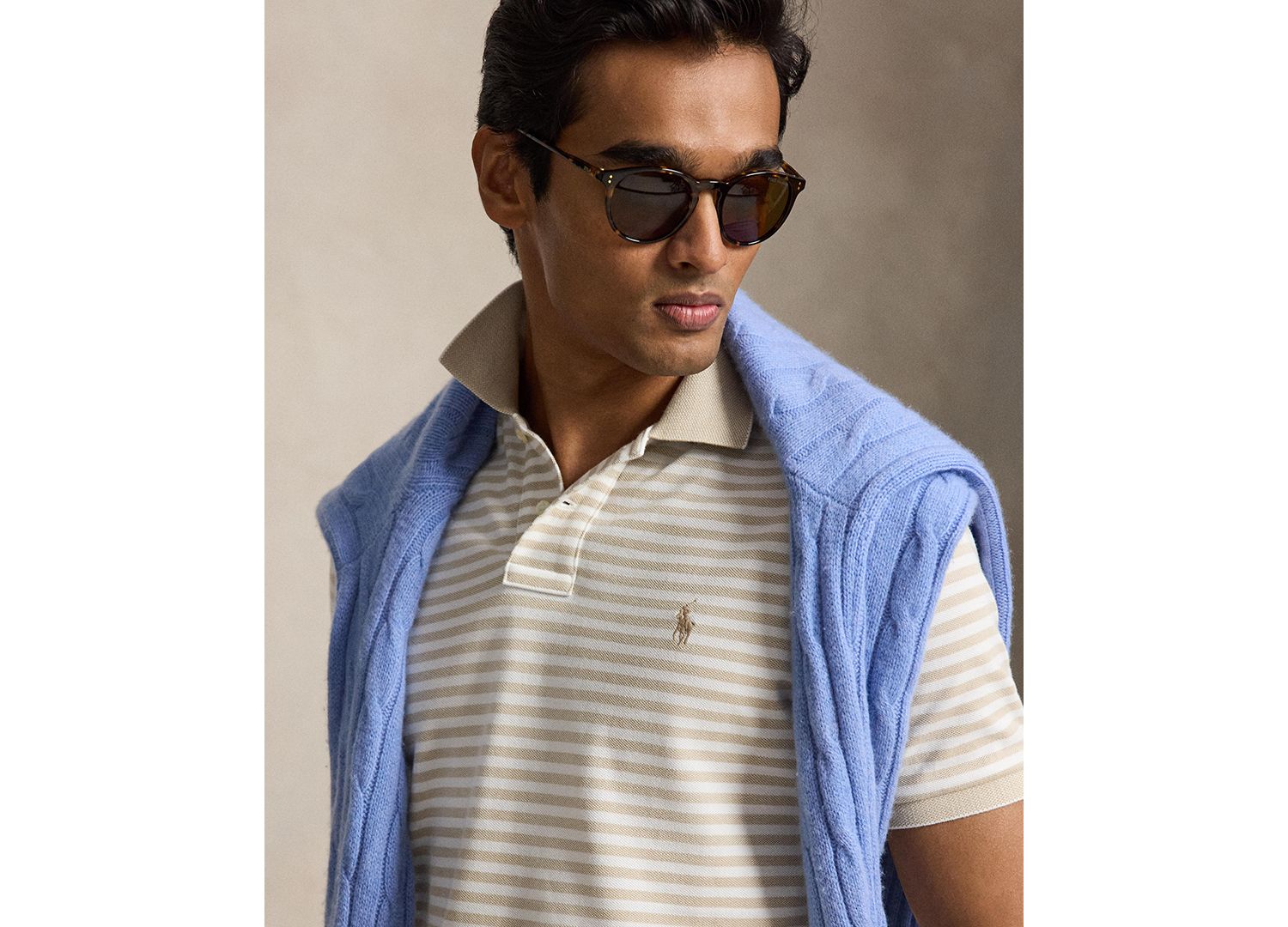 Men's Classic-Fit Striped Mesh Polo Shirt