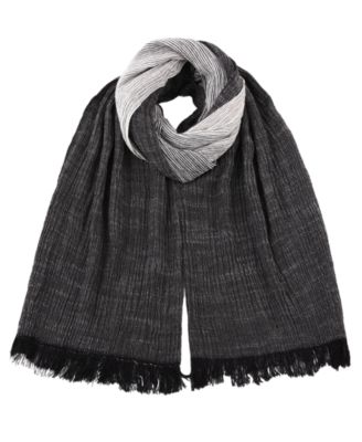 Textured Rib Fringed Scarf