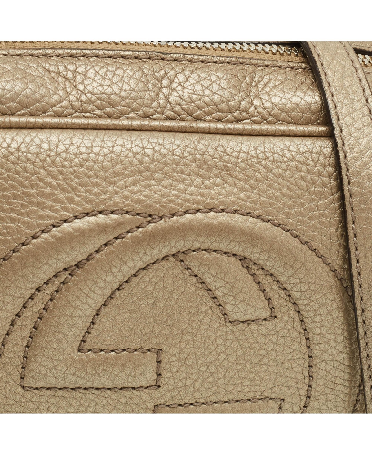 Pre-Owned Gucci Women's Soho Disco Small Metallic Leather Camera Crossbody Bag