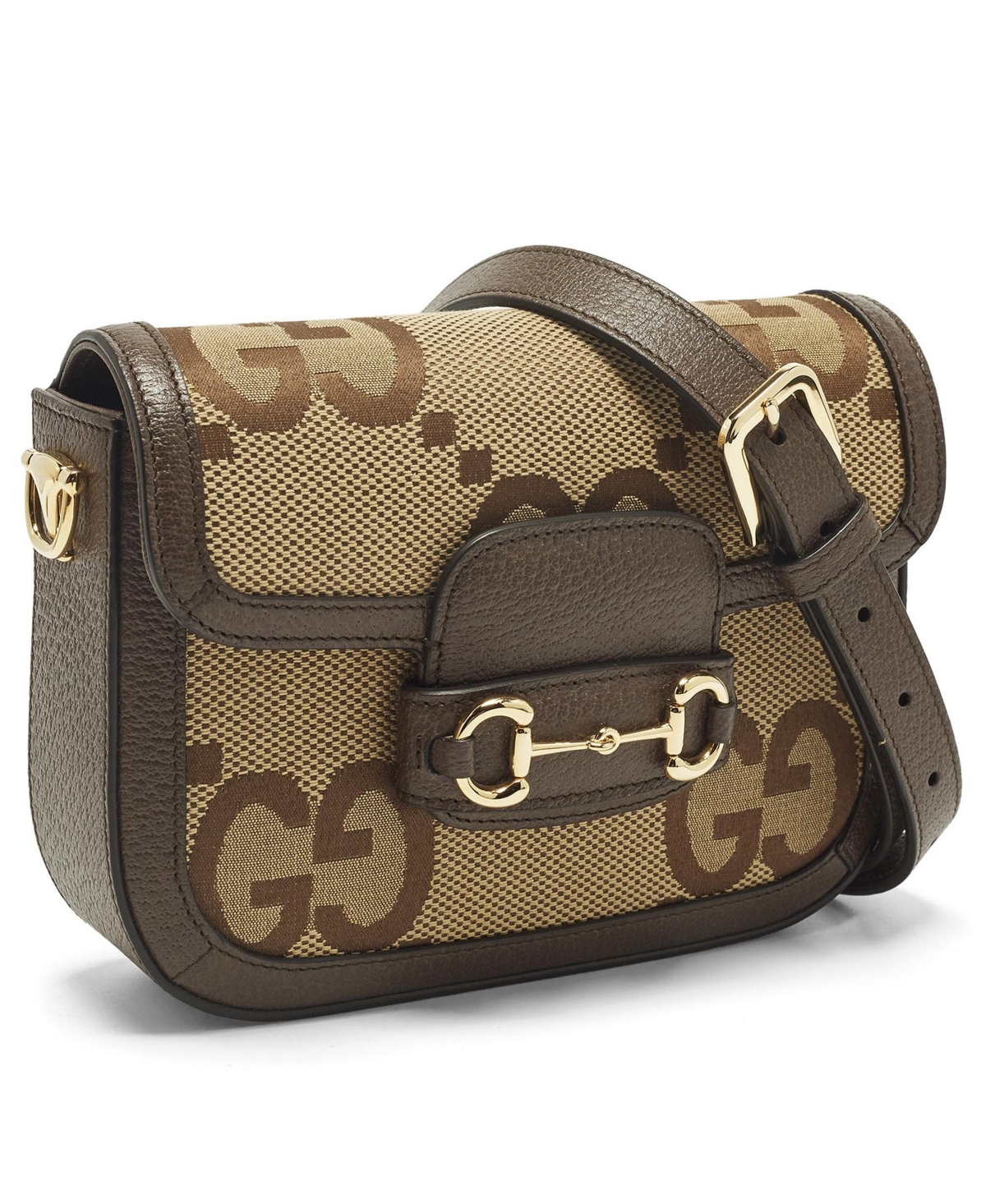 Pre-Owned Gucci women's Bree Gg Canvas and Leather Crossbody Bag