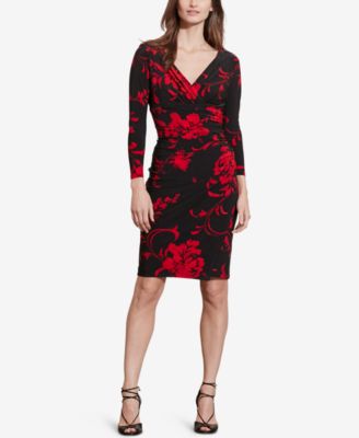 ralph lauren surplice jersey dress