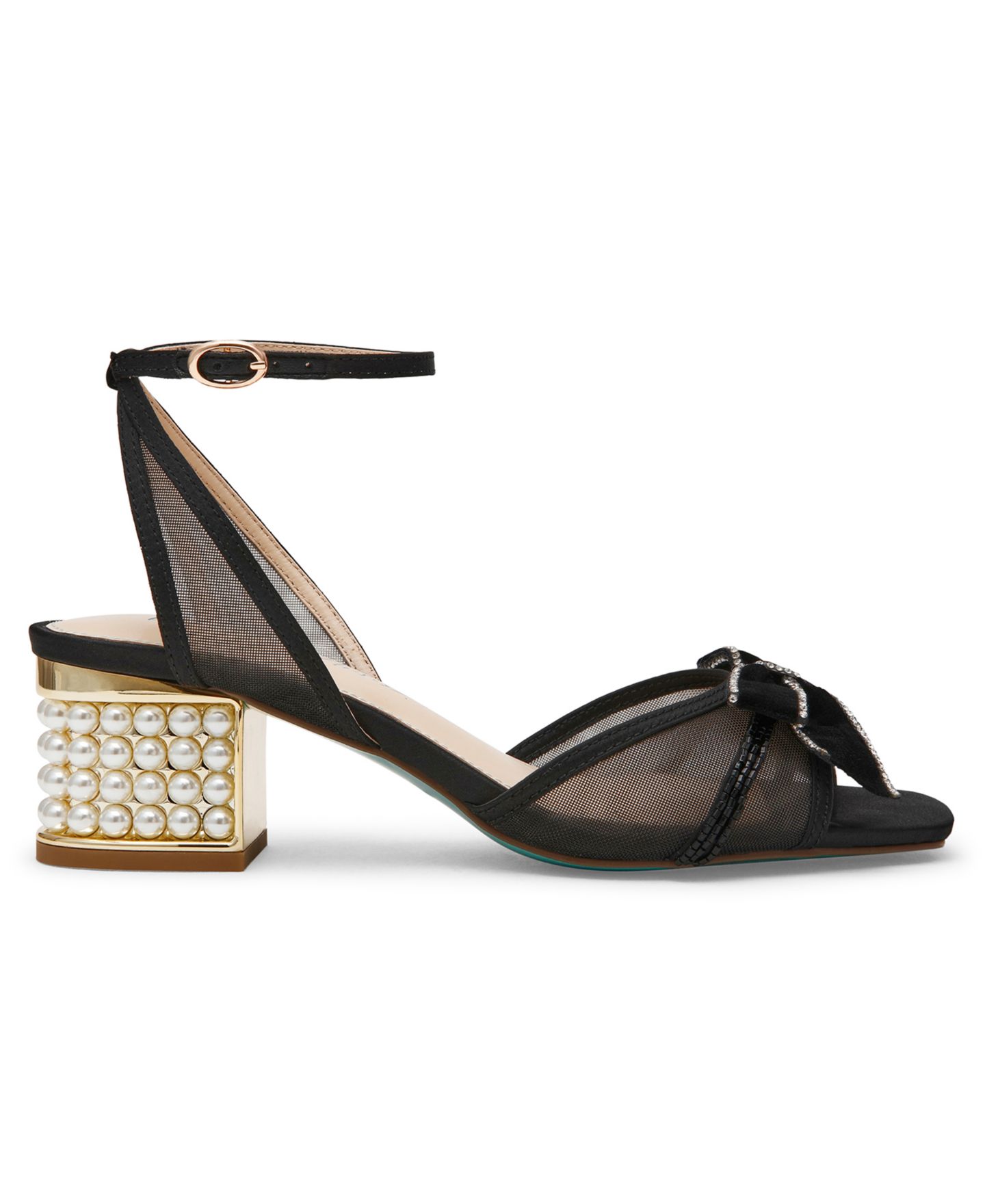 Женские сандалии Betsey Johnson Cody Square Toe Dress Sandals, цвет: Чёрный — фото 2