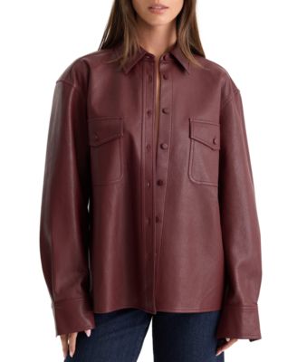 Women's Better Than Leather Long-Sleeve Collared Button Down Shirt
