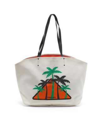 Women's Canapa Palm Tree Graphic Canvas Tote