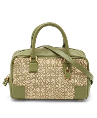 Women's Amazona 23 Jacquard Canvas and Leather Satchel