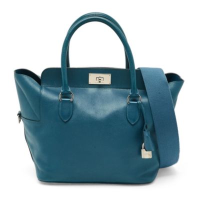 Pre-Owned HERMES Saut Barenia Leather Shoulder Bag