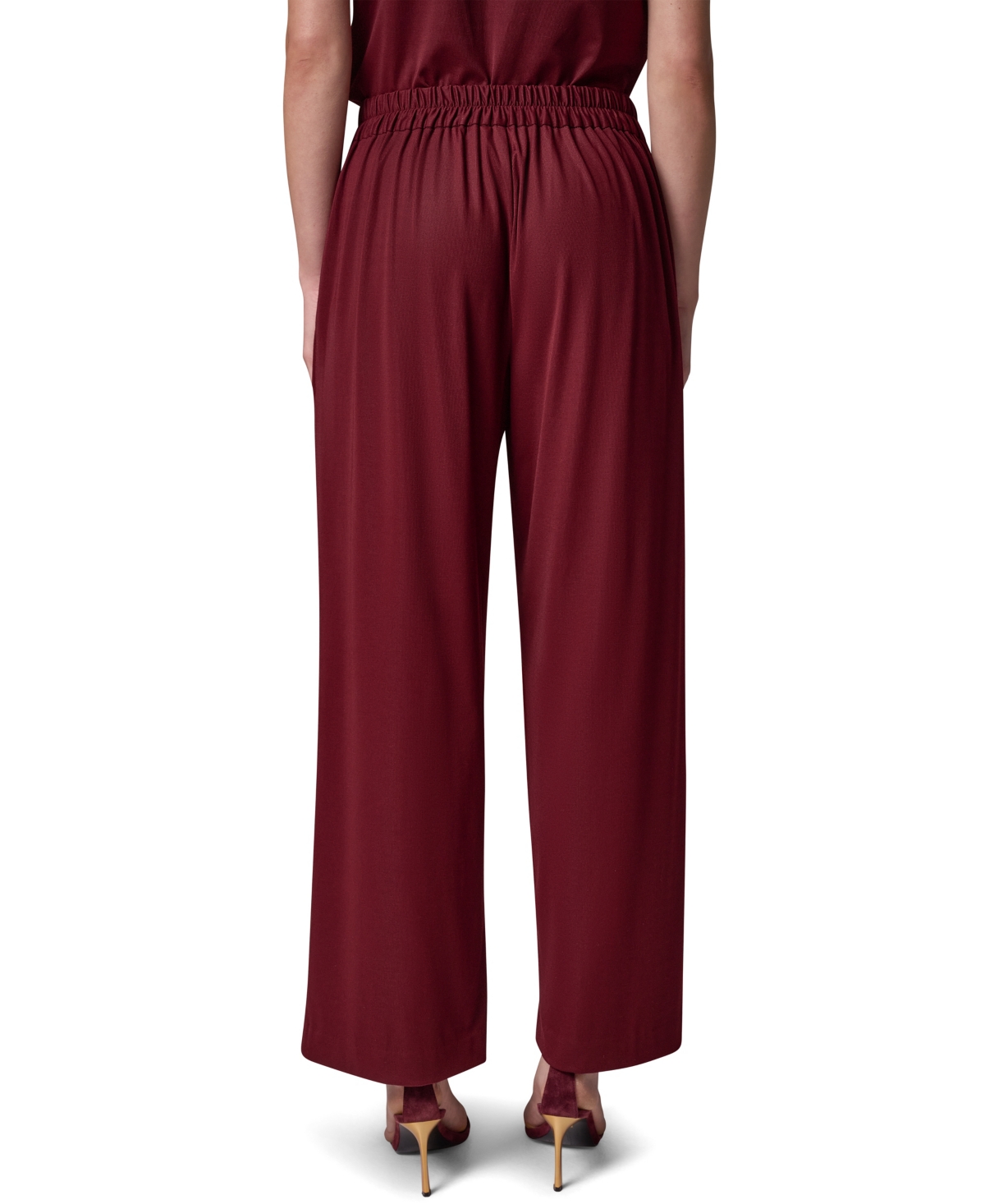 Donna Karan New York Women's Wide-Leg Pull-On Elastic-Waist Knit Pants