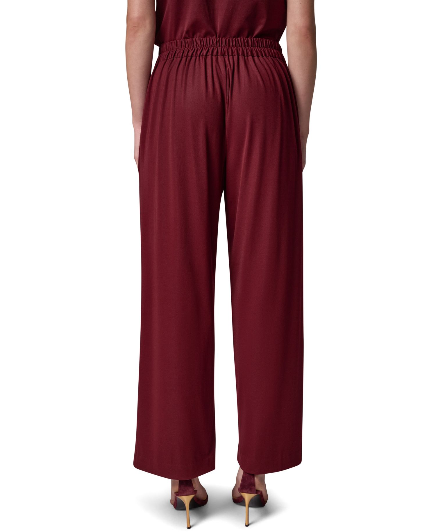 Women's Wide-Leg Pull-On Elastic-Waist Knit Pants