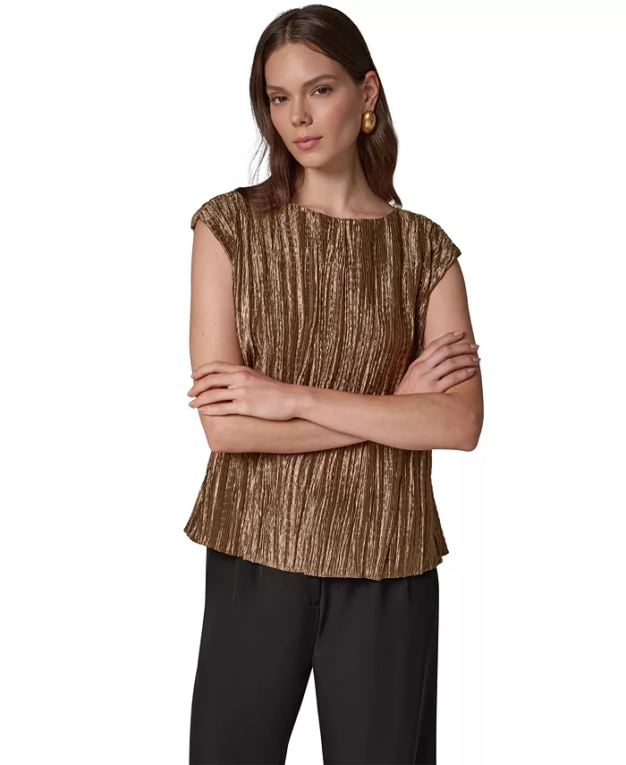 Women's Sleeveless Pliss&eacute; Blouse