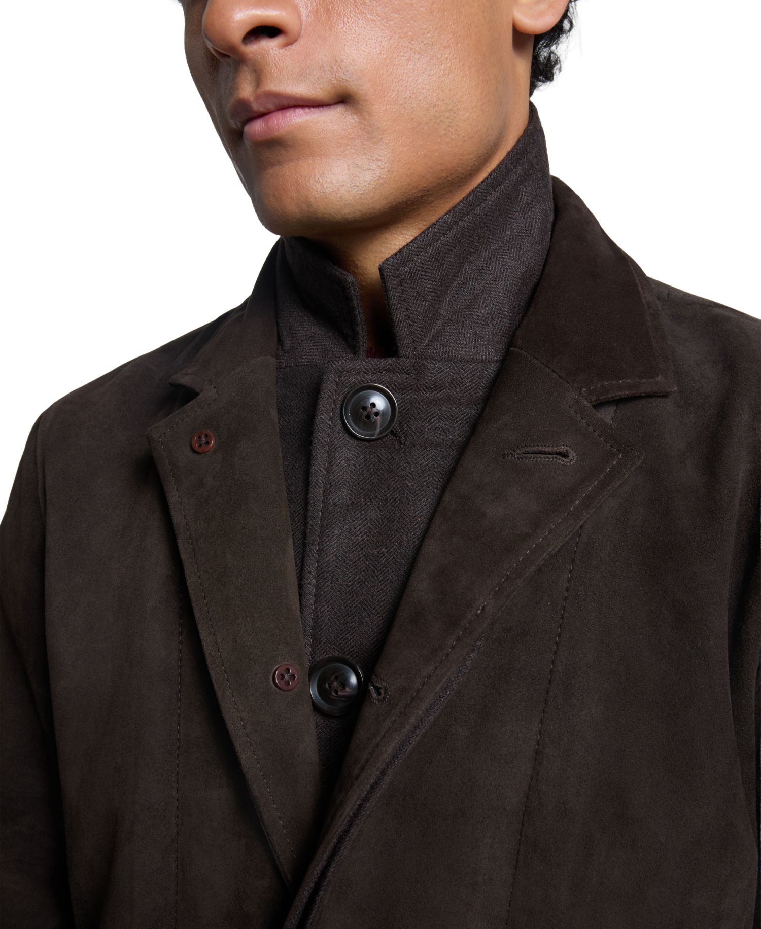 Men's Suede Modern-Fit Blazer