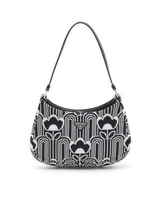 Cleo Geometric Pattern Knit Shoulder Bag
