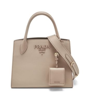 Women's Small Monochrome Saffiano Leather Tote