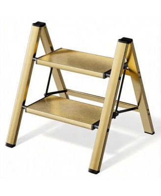 Foldable 2 Step Ladder Anti-slip Wide Pedal Portable