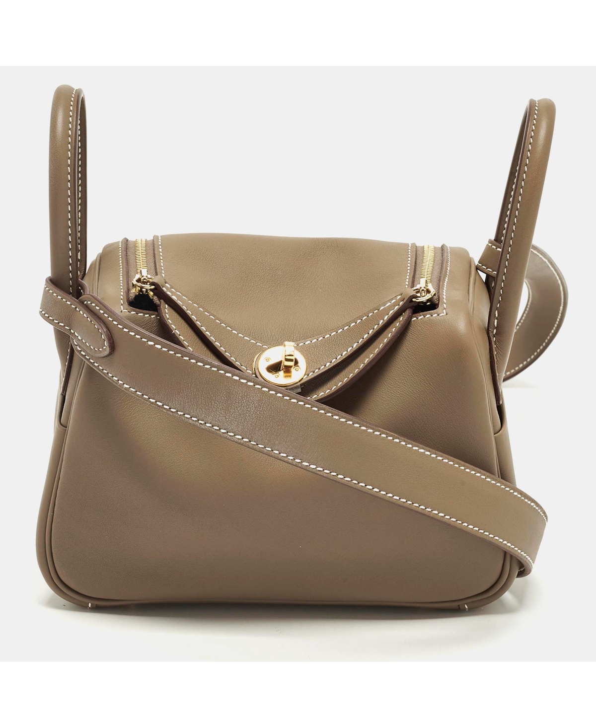 Pre-Owned Hermes Women's Lindy Mini Finish Swift Leather Shoulder Bag