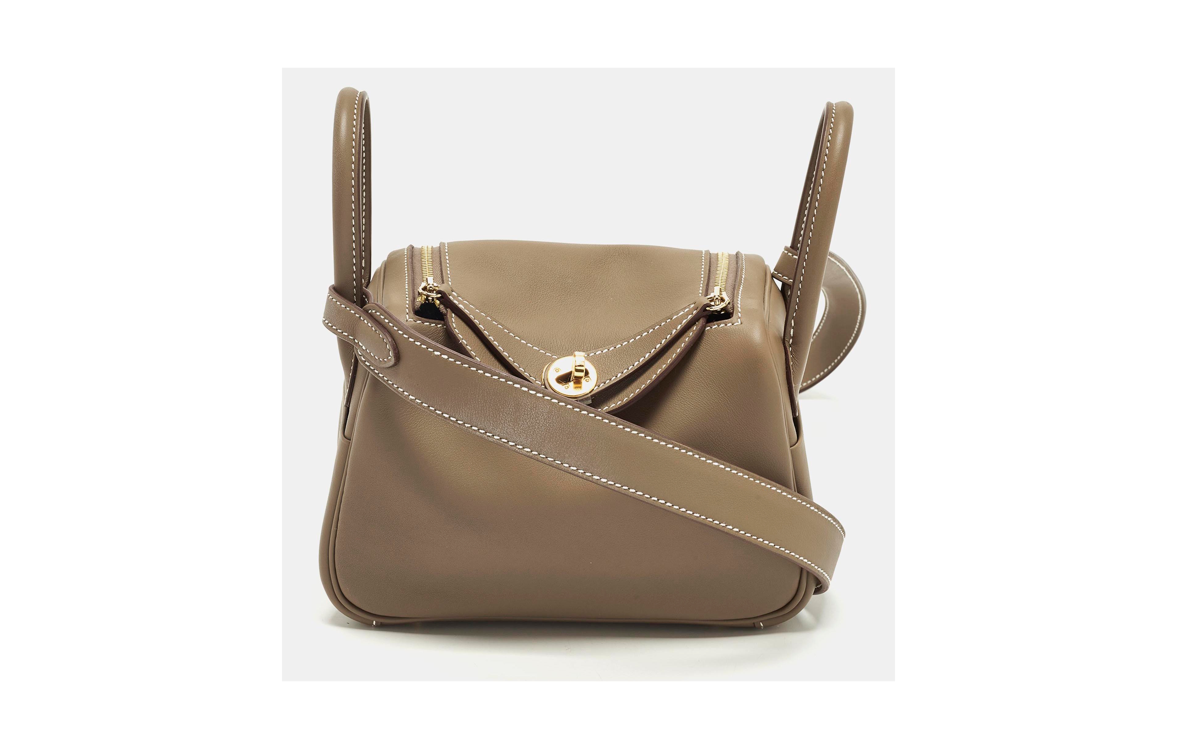Pre-Owned Hermes Women's Lindy Mini Finish Swift Leather Shoulder Bag