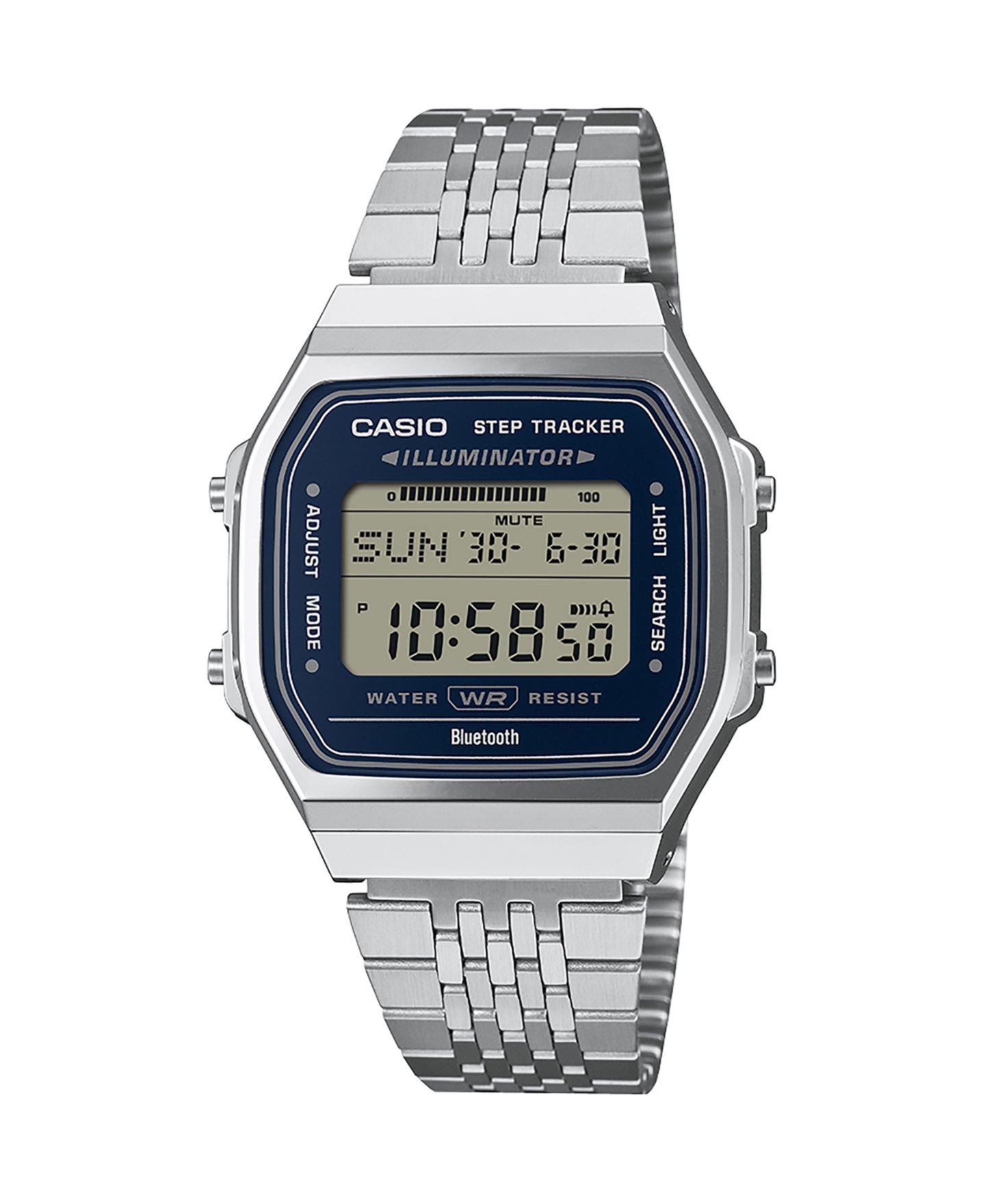 Мужские часы Casio Silver-Tone Stainless Steel Watch 37.9mm — фото 1