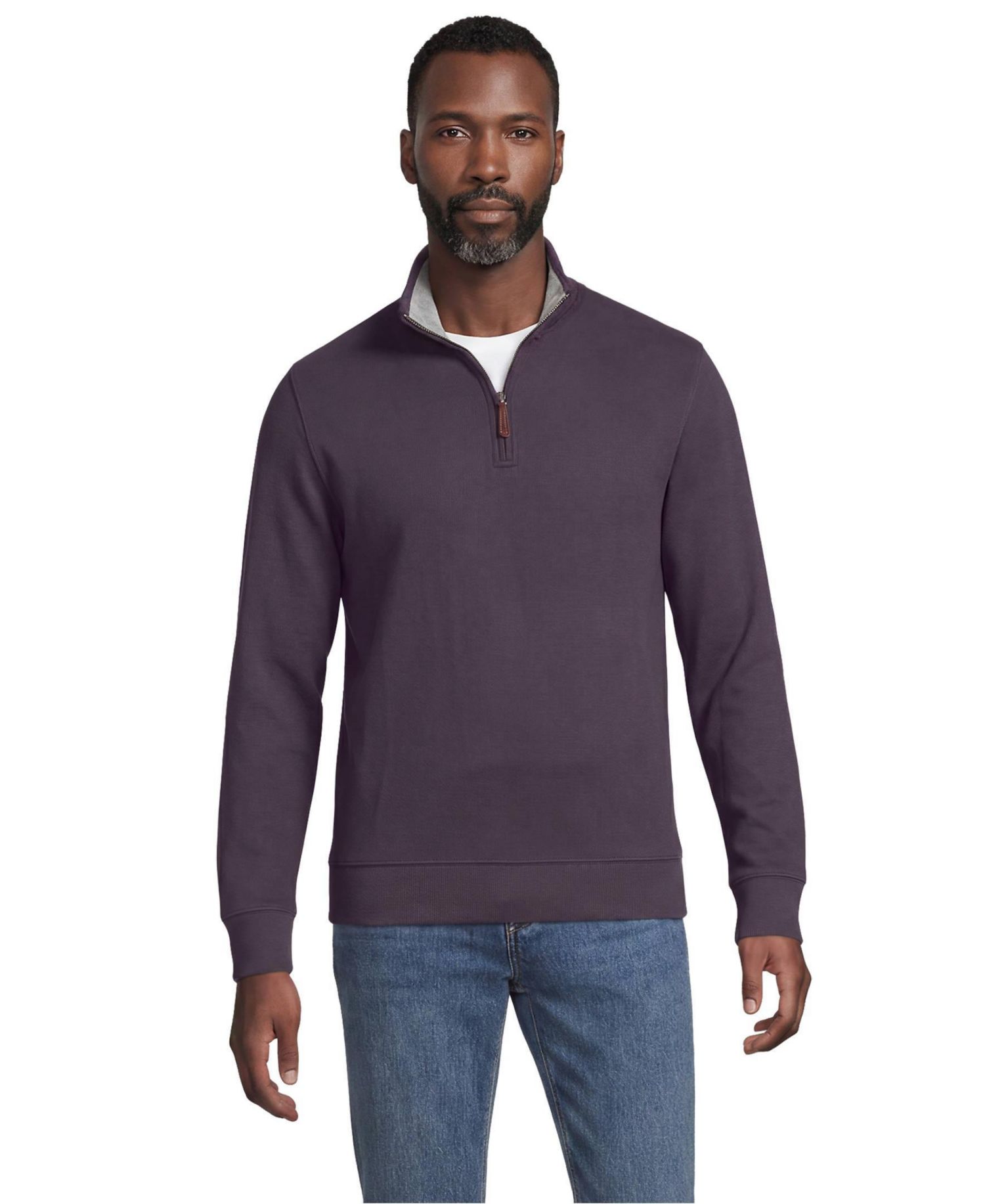 Men's Bedford Rib Quarter Zip Pullover Sweater
