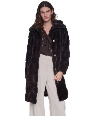 Women's Teddy Faux Fur Mid Length Coat
